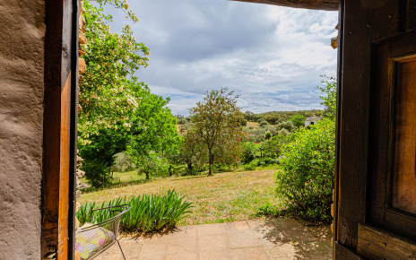 Door to terrace from triple bedded room